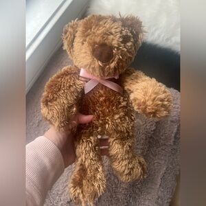 IKEA Brown Teddy Bear with Pink Ribbon